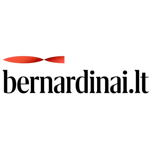Kineziterapijos klinika ir Bernardinu logotipas